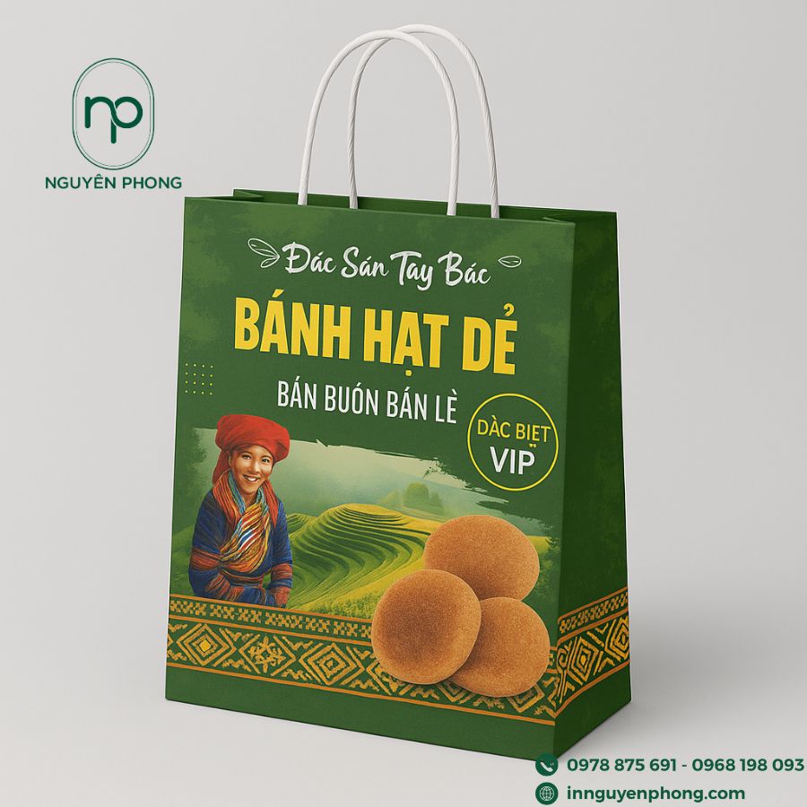 In Túi Giấy Đựng Bánh Hạt Dẻ